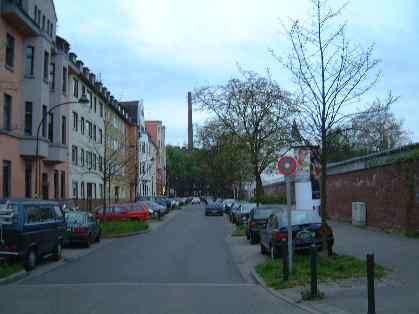  Bild: Kreuzung Weberstr. / Färberstr. / Esmarchstr., Richtung Süden 